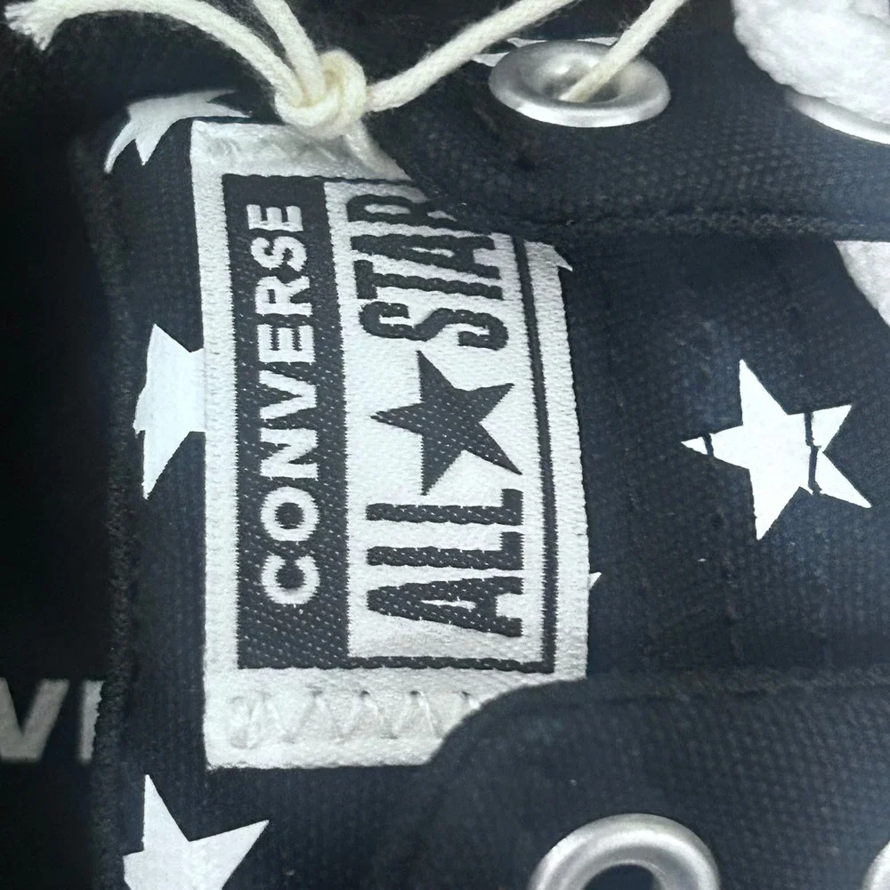 Converse CTAS Street Slip Black White Star Print Kids Sneakers A16708F Size 5